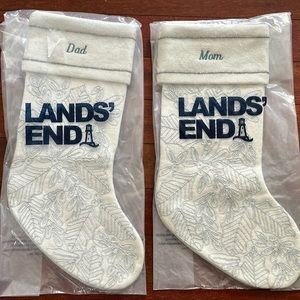 Lands’ End mom and dad stockings